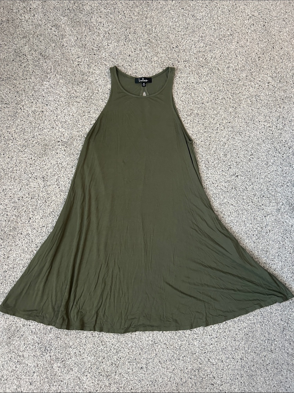 Lulu's Olive Green Swing Tank Dress